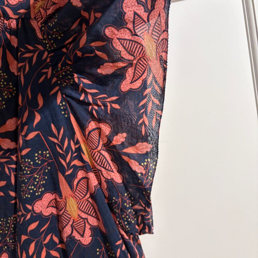 Women's - Trovata - Floral Ruffle Midi Dress - Birds of Paradis Kristi - Picture 13 of 14